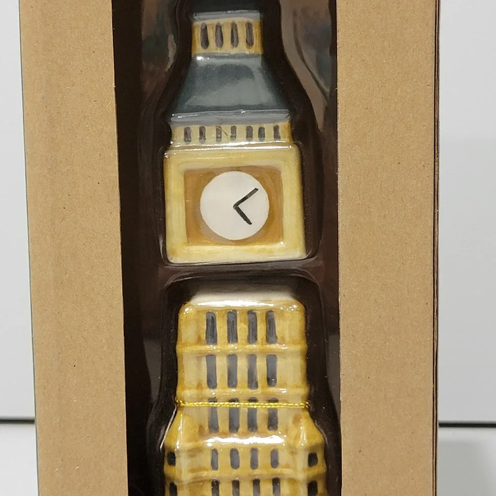 Westland Giftware Mwah! Big Ben London Magnetic Salt and Pepper Shakers NEW